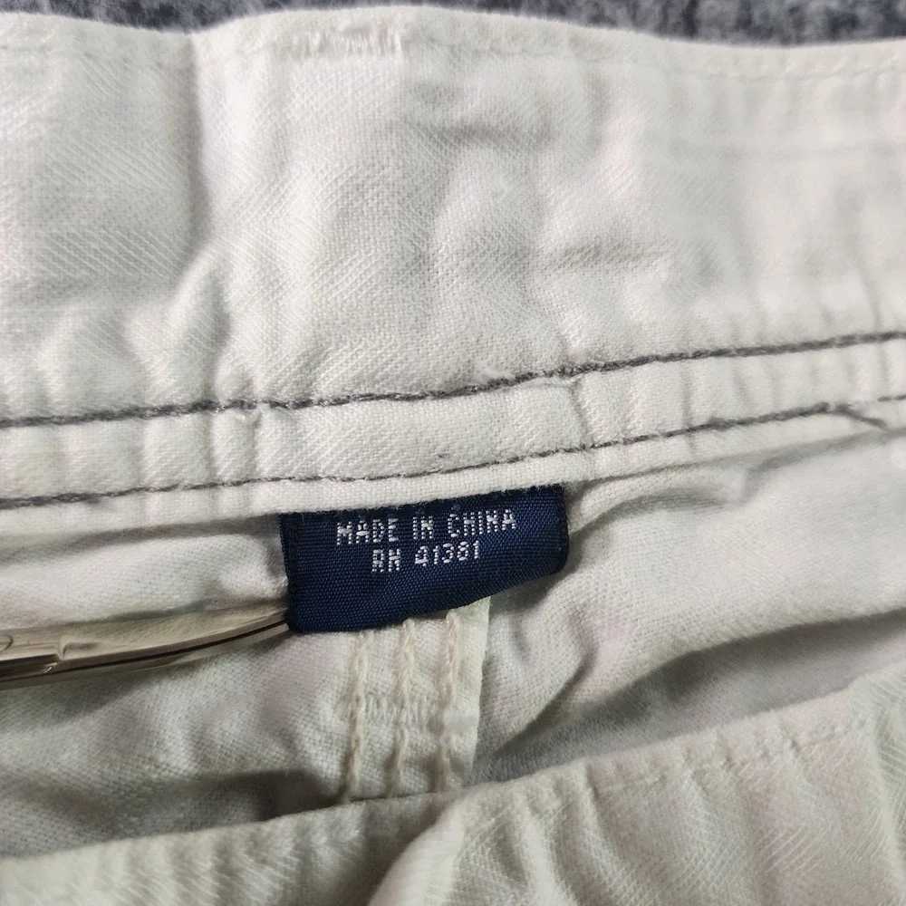 Vintage Polo Ralph Lauren Shorts Mens 36x9 Soft White Sanforized Cotton Utility‎